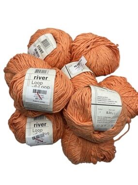 River Loop Soft Cotton Cashmere Yarn - Peach Bundle of 9